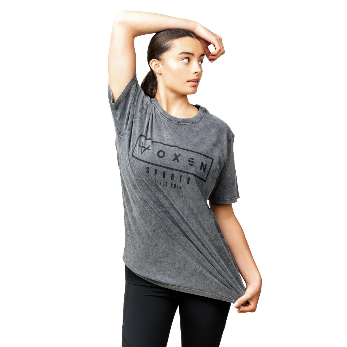 Oxen Est Washed Tee Black - Image 5