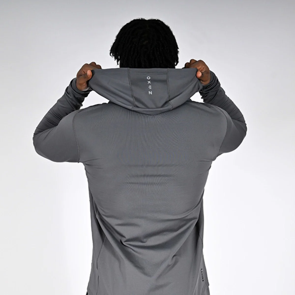 Oxen Mens Endure FZ Performance Hoody Fossil - Image 2