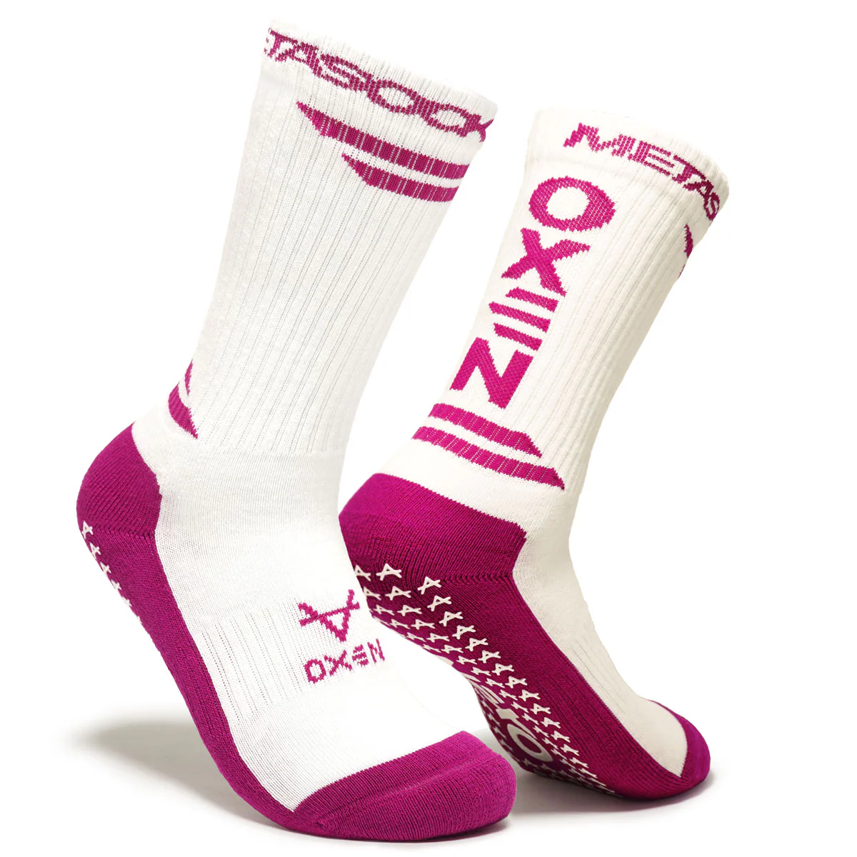 Oxen Meta Grip Socks White/Purple JNR
