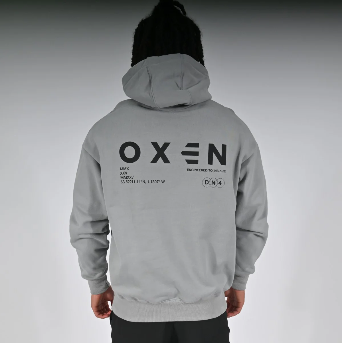 Oxen Oversized Hoody Grey - Image 4