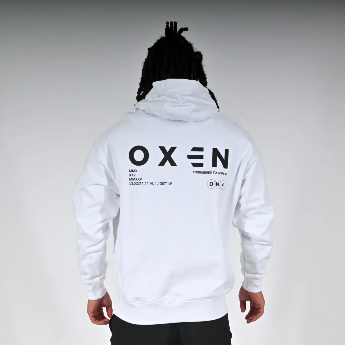 Oxen Oversized Hoody White - Image 4