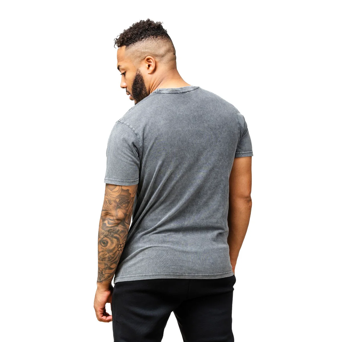 Oxen Washed Tee Black - Image 4