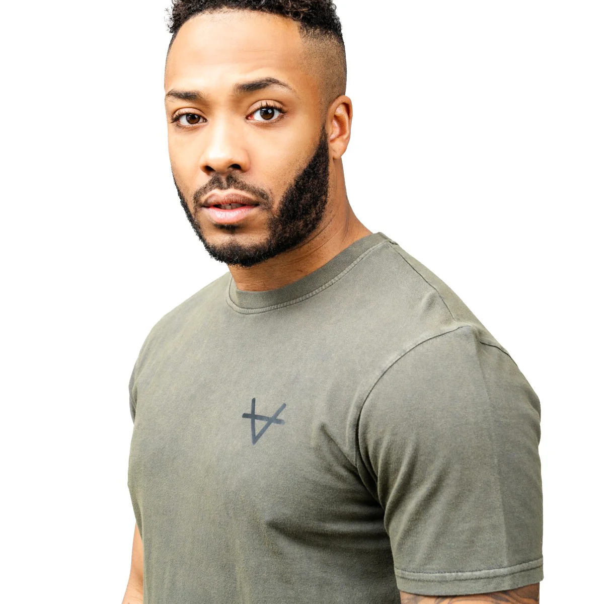 Oxen Washed Tee Khaki - Image 3