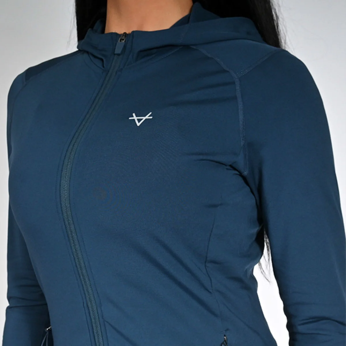 Oxen Womens Endure FZ Performance Hoody Sapphire - Image 3