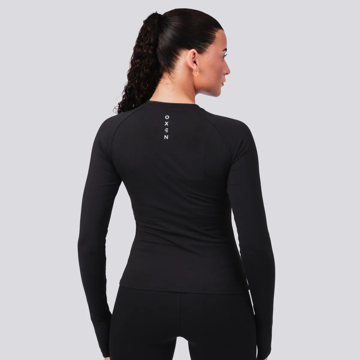 Oxen Womens Endure Sculpt LS Top Blk - Image 3