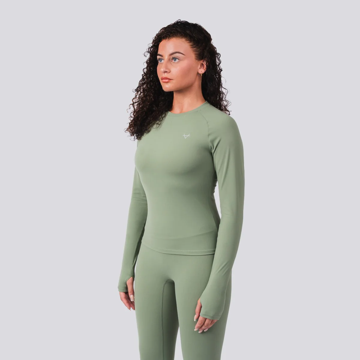 Oxen Womens Endure Sculpt LS Top Olive - Image 2